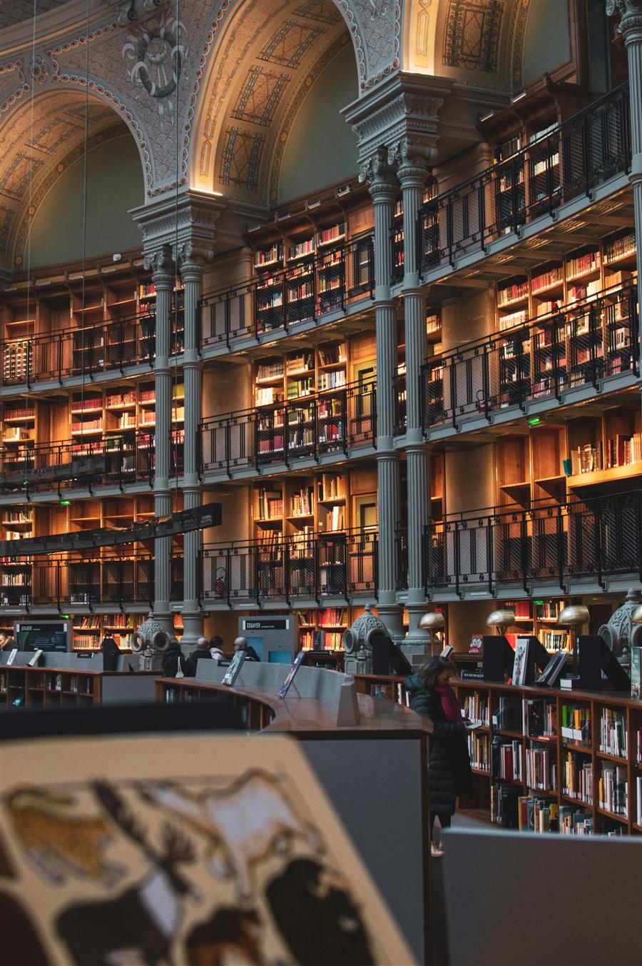 Prunkvoller Lesesaal der Bibliothèque nationale de France in Paris